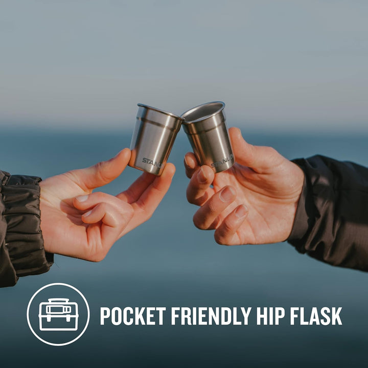 Stanley Adventure Nesting Schnapsgläser Set 59 ml - Shotgläser aus Edelstahl - BPA-Frei - Stapelbar