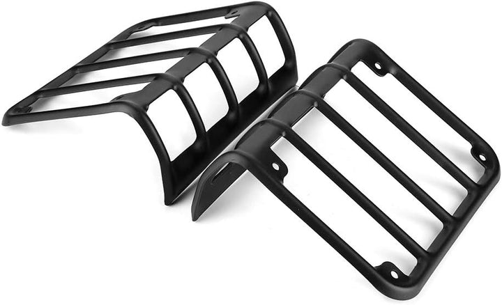 Yctze 1 Paar Rücklicht Lampenabdeckung, Aluminiumlegierung Rücklichter Guard Protector für JK Wrangl