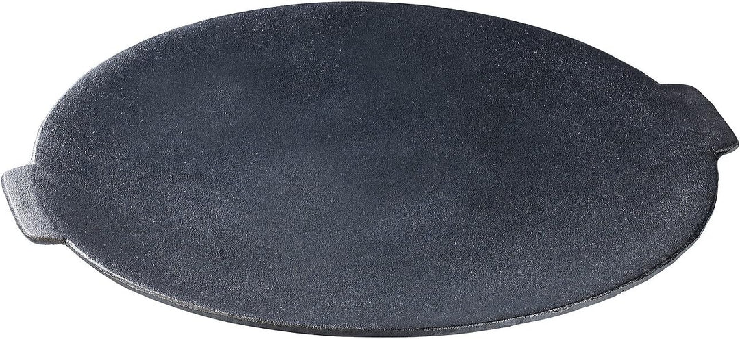 Rosenstein & Söhne Feuerschale Grillplatte: 2er Pack Grillschale aus emailliertem Gusseisen, Ø 45 cm
