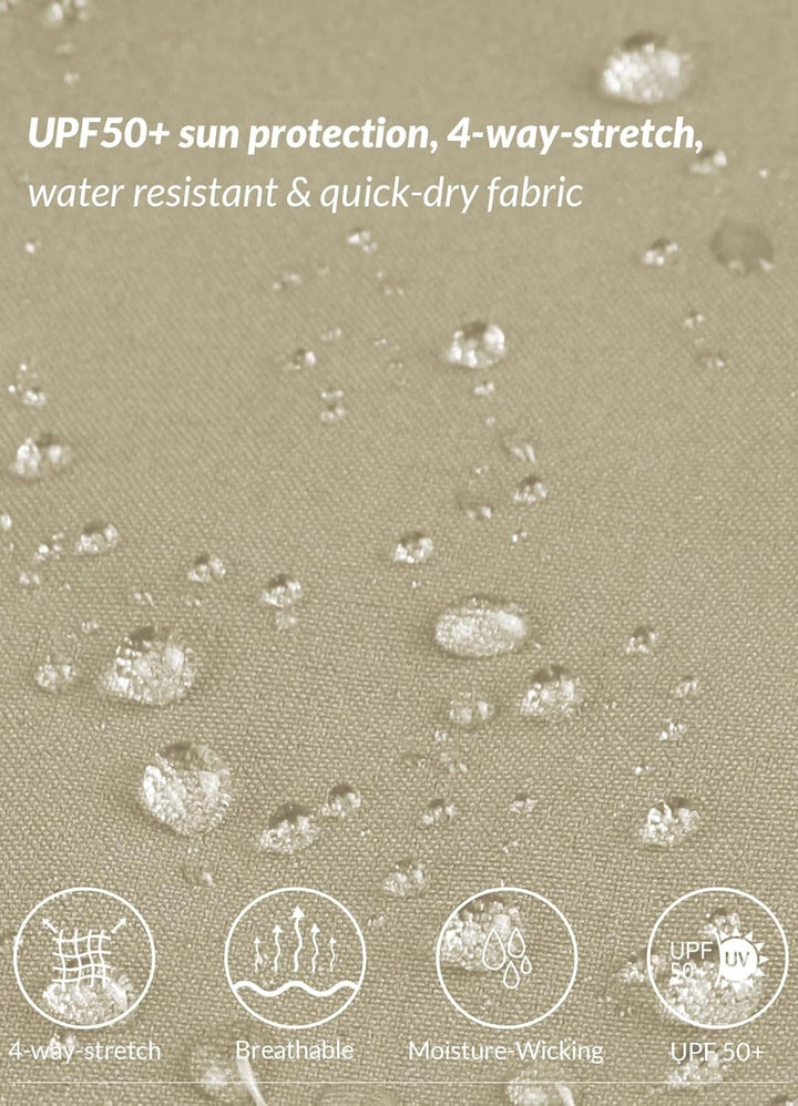 baleaf Damen Outdoorhose Wanderhose Wasserdicht Schnelltrocknend Leicht Trekkinghose Capris UV Schut