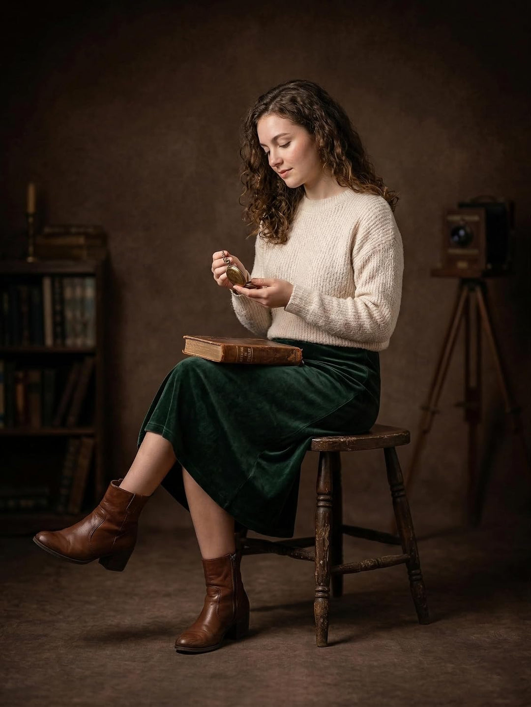 Kate Studio Hintergrund Braun 1,5x2,2m/5x7ft Klassischer Schokoladenfotografischer Hintergrund Hochz