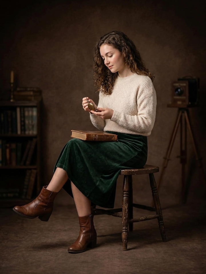 Kate Studio Hintergrund Braun 1,5x2,2m/5x7ft Klassischer Schokoladenfotografischer Hintergrund Hochz