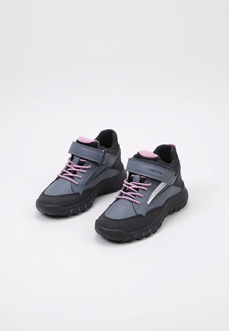 Geox Mädchen J Simbyos Girl ABX A Sneaker 26 EU Avio Black, 26 EU Avio Black