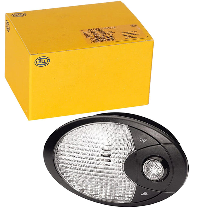 HELLA - Innenraumleuchte - Halogen - 12V - 5W - W5W - Einbau/Schraubanschluss - Lichtscheibenfarbe: