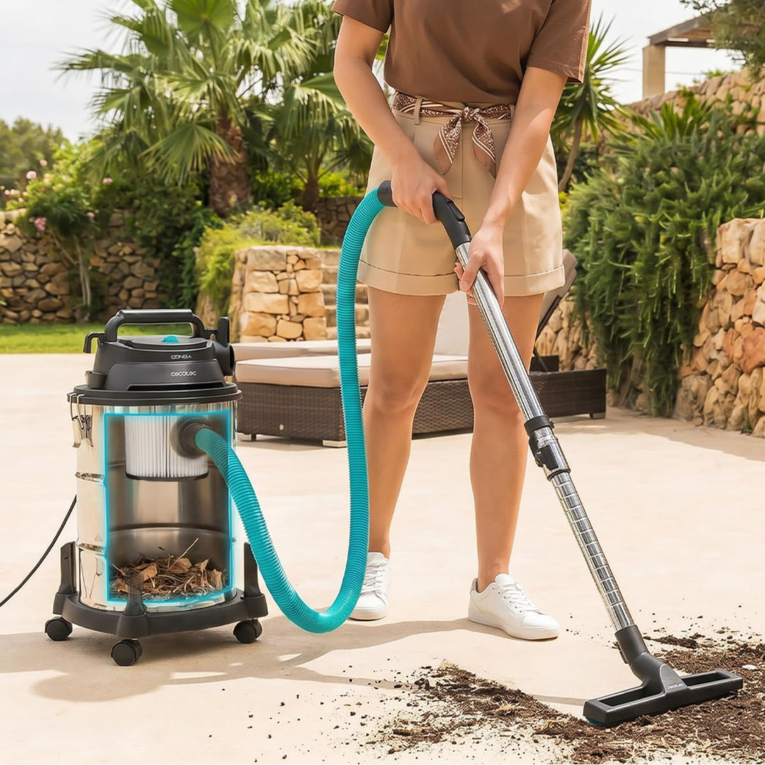 Cecotec Nass- und Trockensauger Conga Rockstar Wet &amp; Dry Steel Neo Pro. Robustes Metallgehäuse, Blas