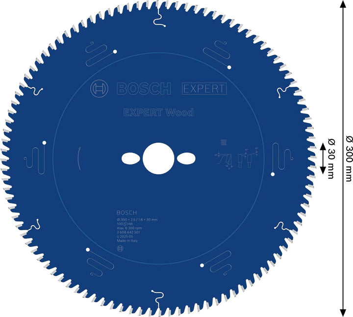 Bosch Accessories Professional Kreissägeblatt Expert für Wood, 300 x 30 x 2,5 mm, 100, 2608642501, 3