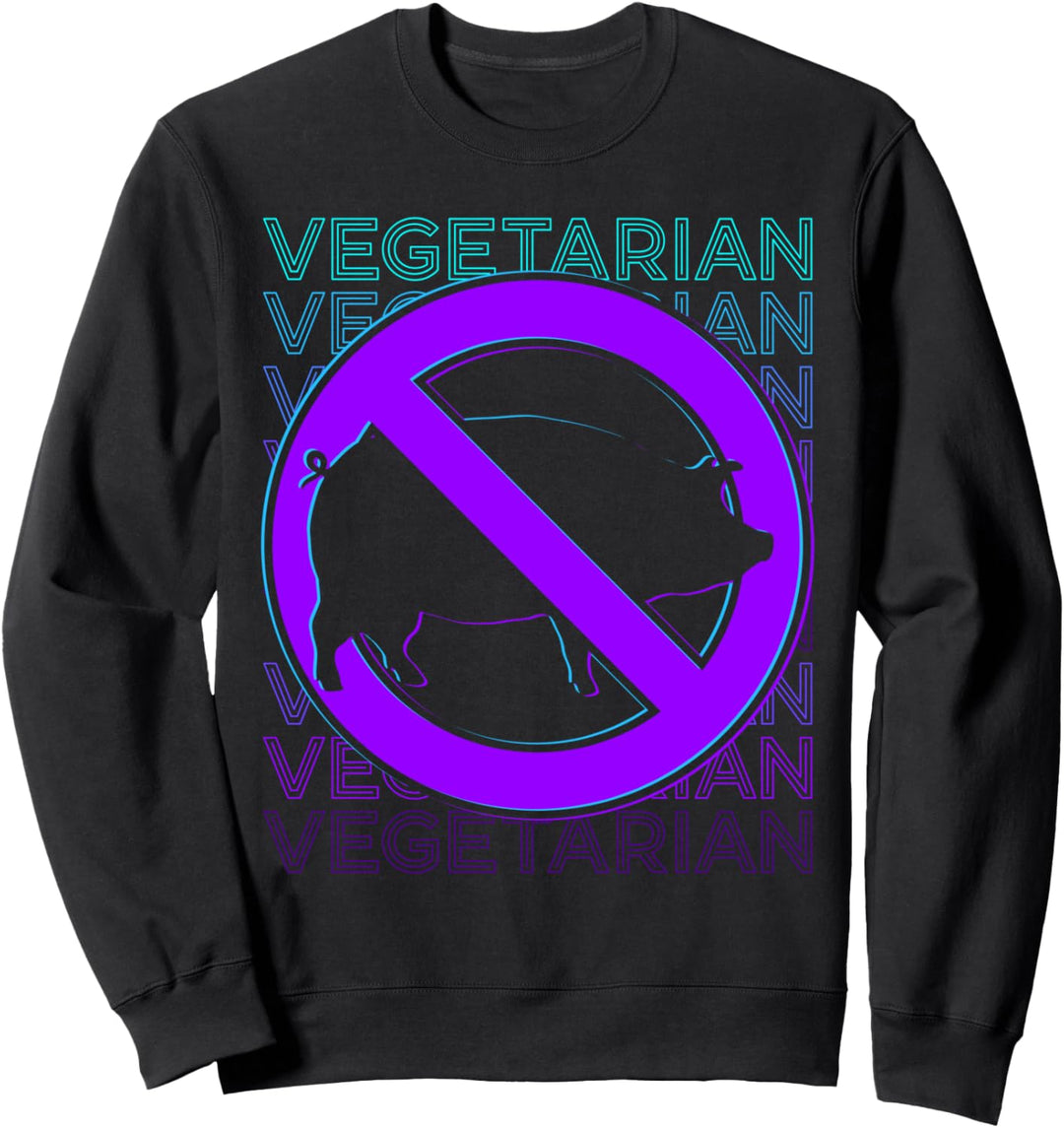 Vegetarisch Veganismus Retro Sweatshirt