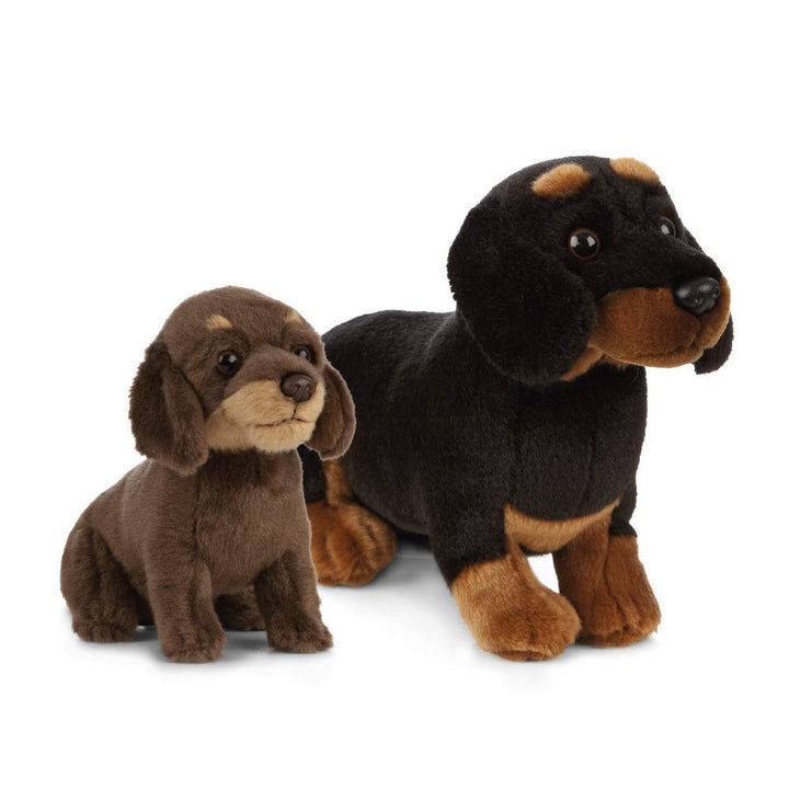 Living Nature AN484 Plüschspielzeug für Hunde und Welpen, Spaniels, schwarz/braun, Bundle Dackel Bun