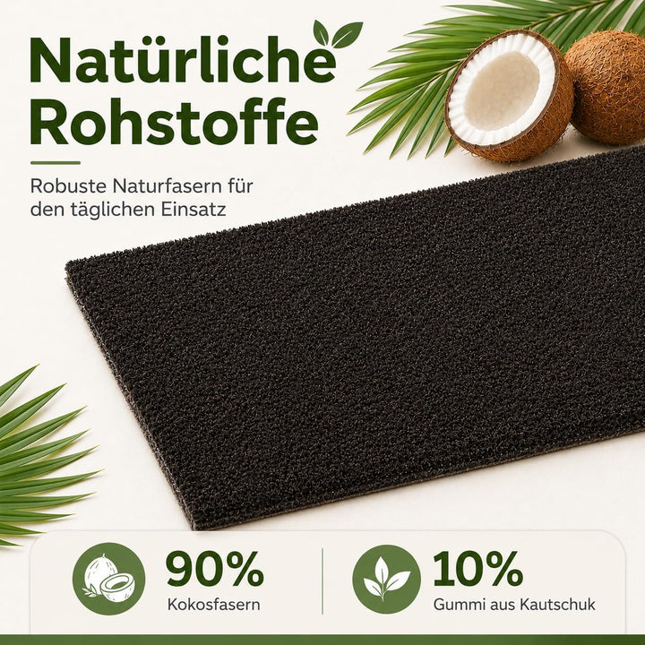 Entrando Fussmatte aus Kokos - optimale Türmatte für den Aussenbereich - rutschfest, wetterfest, für