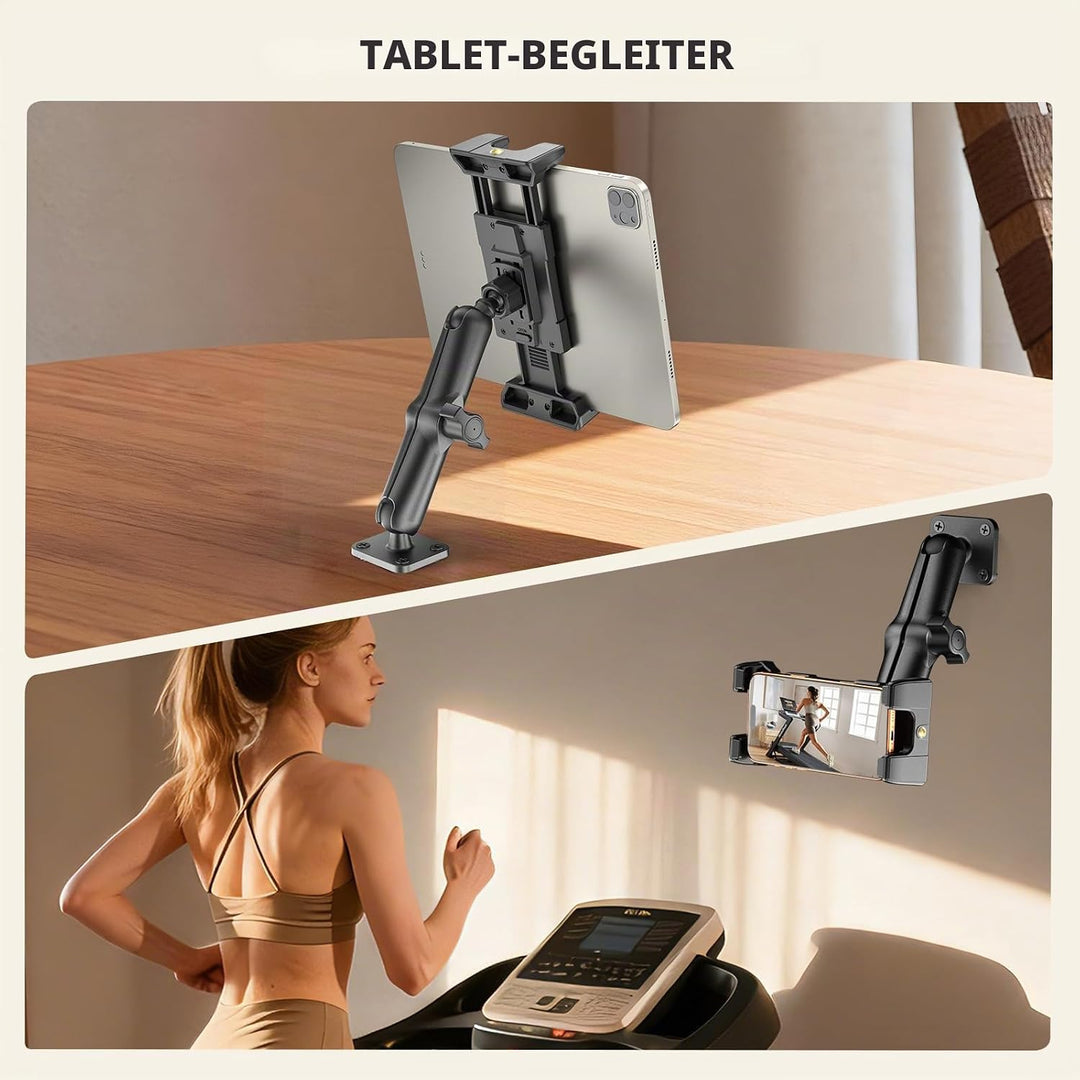 OHLPRO Tablet Halterung Auto aus Aluminium mit Hochleistungs Bohrerbasis, LKW iPad Halter mit 15 cm