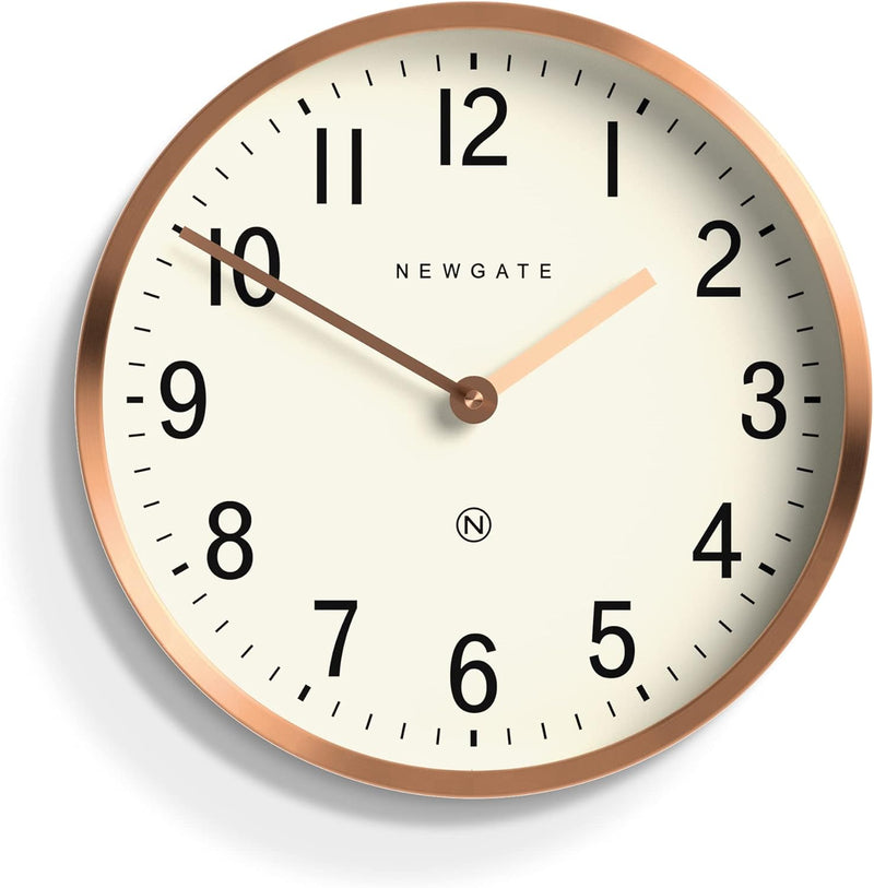 NEWGATE® Master Edwards Wanduhr – Küchenuhr – Wohnzimmeruhr – Bürouhr – runde Uhr – Retro-Uhr – Desi