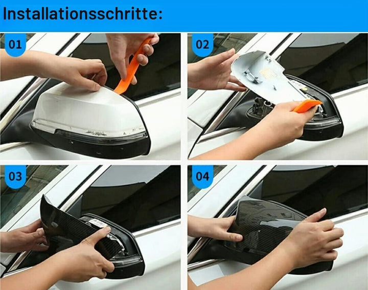 Auto Spiegelkappen, 1 Paar Auto Tür Aussenspiegelkappe Rückspiegelkappe Seitenspiegel Abdeckungen fü