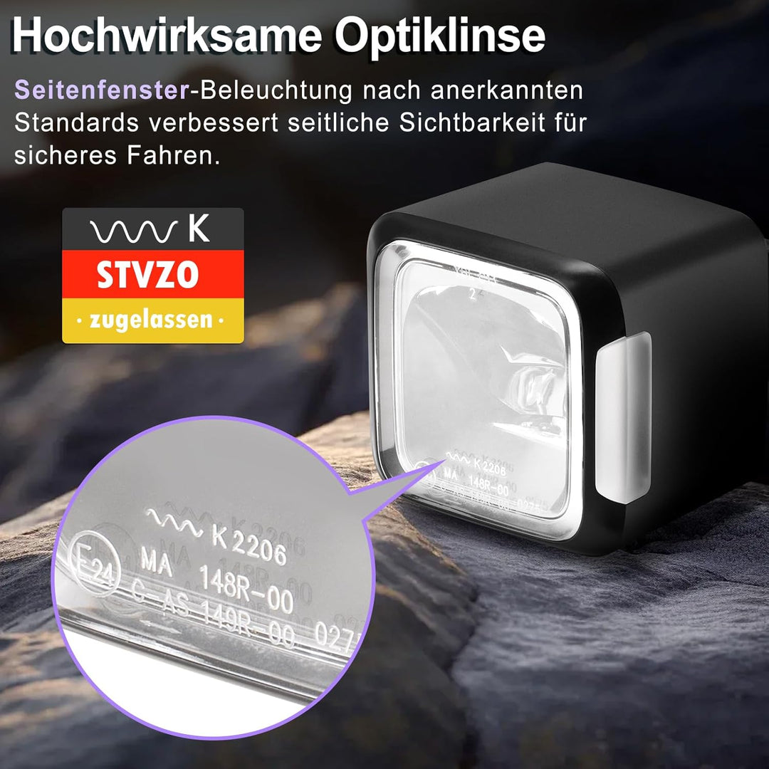 Fahrrad Frontlicht LED 30-100 Lux, Alu-Kühlkörper, 6-58V E-Bike/Fahrrad, IPX4/5, StVZO E-Bike 100lux