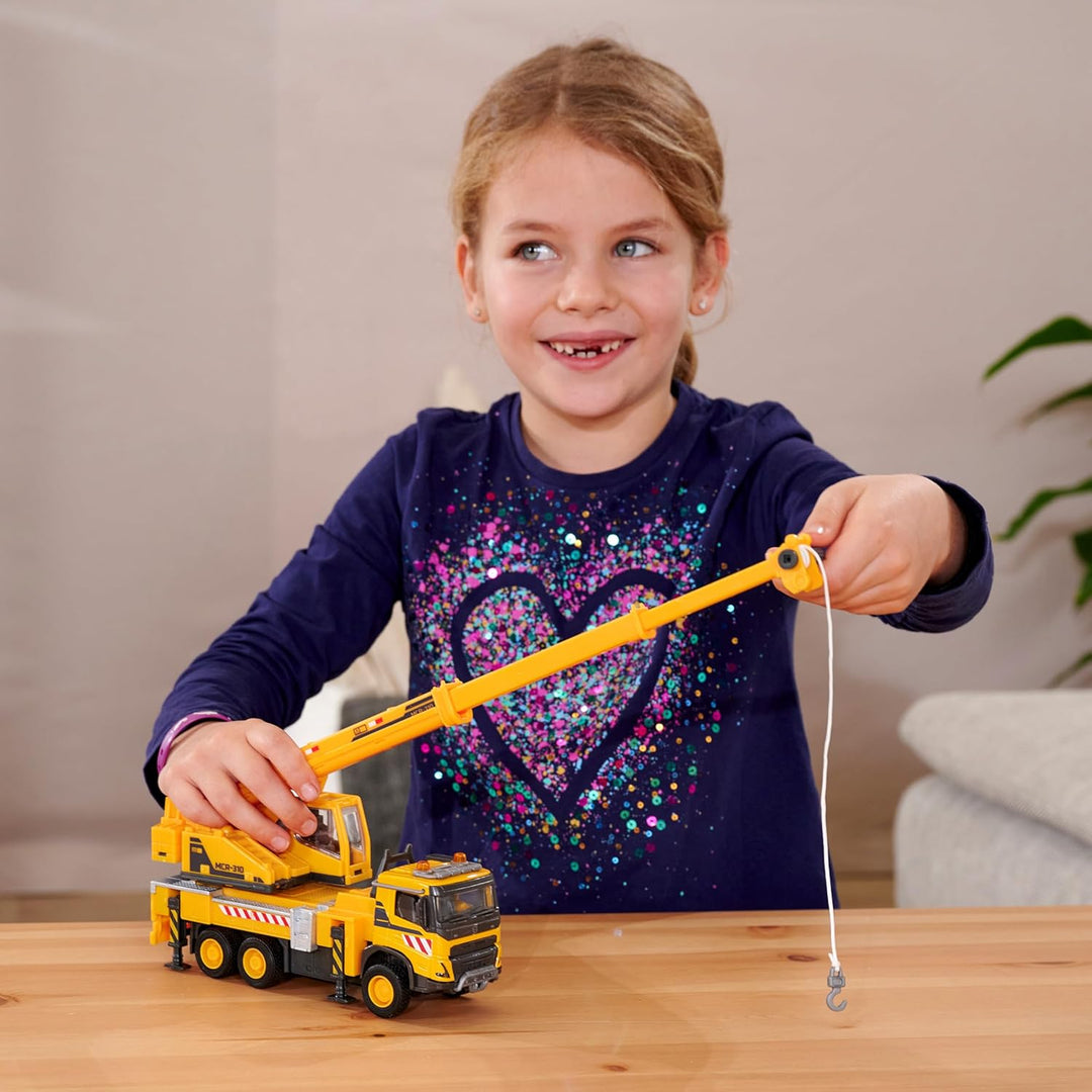Majorette Auto-Set Volvo FH16 Truck mit Radlader (35 cm) - grosser LKW mit Anhänger, Bagger-Fahrzeug