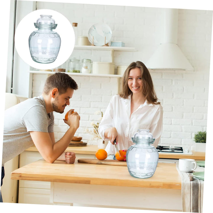 Cabilock Küchengerät Glas Vorratsdose Fermentierglas mit Deckel Luftdichte Glasbehälter Glasdose Vor