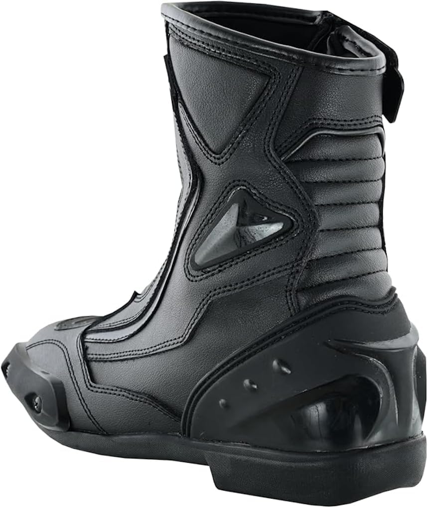 BI ESSE - Motorradschuhe aus Leder, wasserdicht, atmungsaktiv, Winterstiefel für Strasse, Knöchelsch
