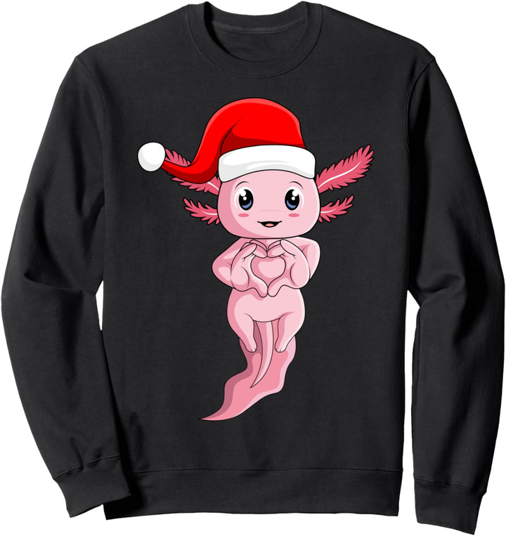 Axolotl Weihnachten Kinder Mädchen Frauen Sweatshirt