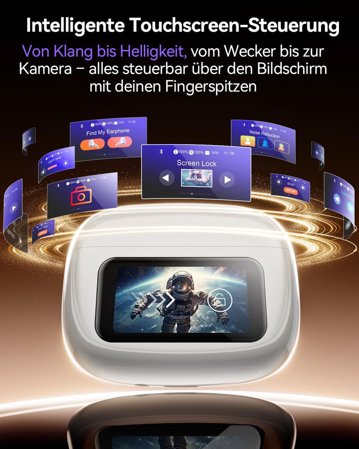 Kopfhörer Kabellos Bluetooth 5.4, In Ear Kopfhörer Bluetooth mit Touchscreen & 5 EQ Modi, Bluetooth