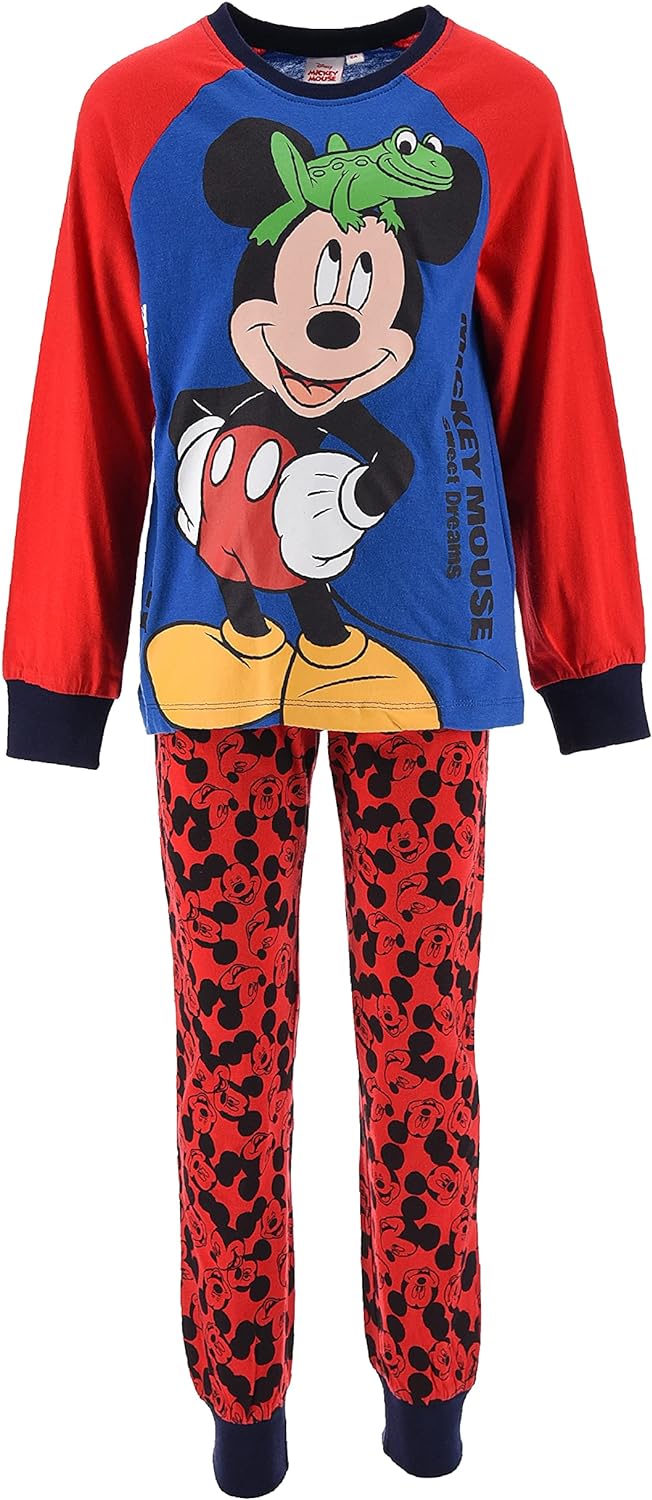 Mickey Mouse Jungen Lang Pyjama Schlafanzug 8 Jahre Blau, 8 Jahre Blau
