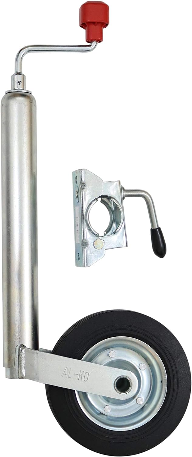 p4U Alko Stützrad + Klemmschelle 150kg Stützlast 48mm ? Deichselrad AL-KO Bugrad Anh?nger Stütze Alk
