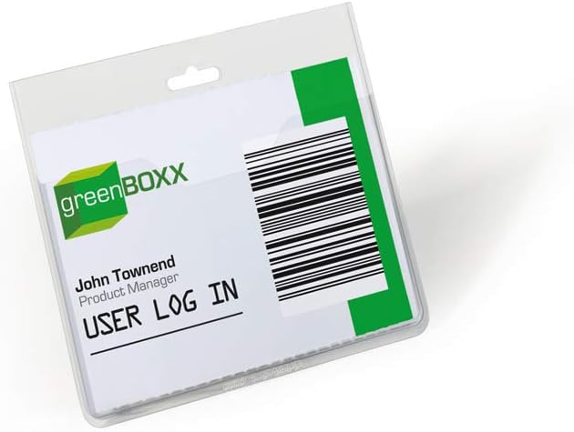 Durable Namensschilderhülle (offene Tasche, 60 x 90 mm) Packung à 20 Stück, transparent, 813619 60 x