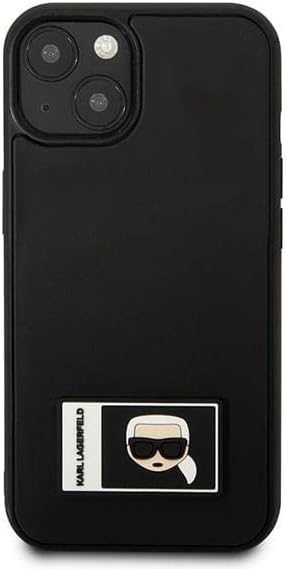 Karl Lagerfeld KLHCP13M3DKPK Hülle für iPhone 13 6,1" schwarz/Black hardcase Ikonik Patch