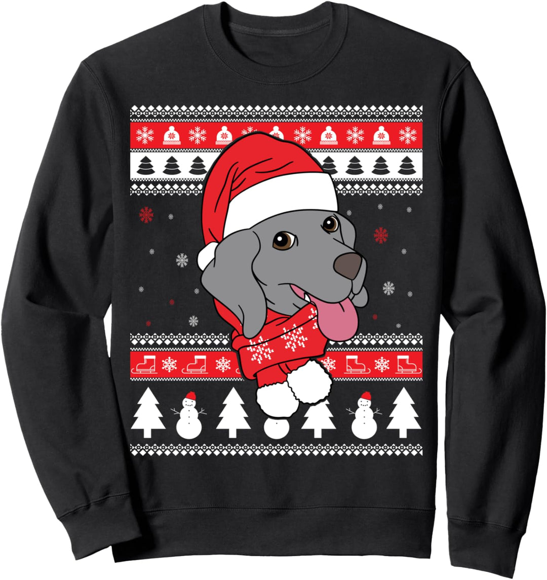 Weimaraner Lustiger Hund Hässliche Weihnachten Geschenk Sweatshirt