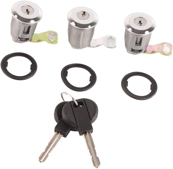 Suuonee Türschloss Set 252522 Autotürschloss Barrel Set mit Schlüssel für Partner Berlingo Xsara [#1