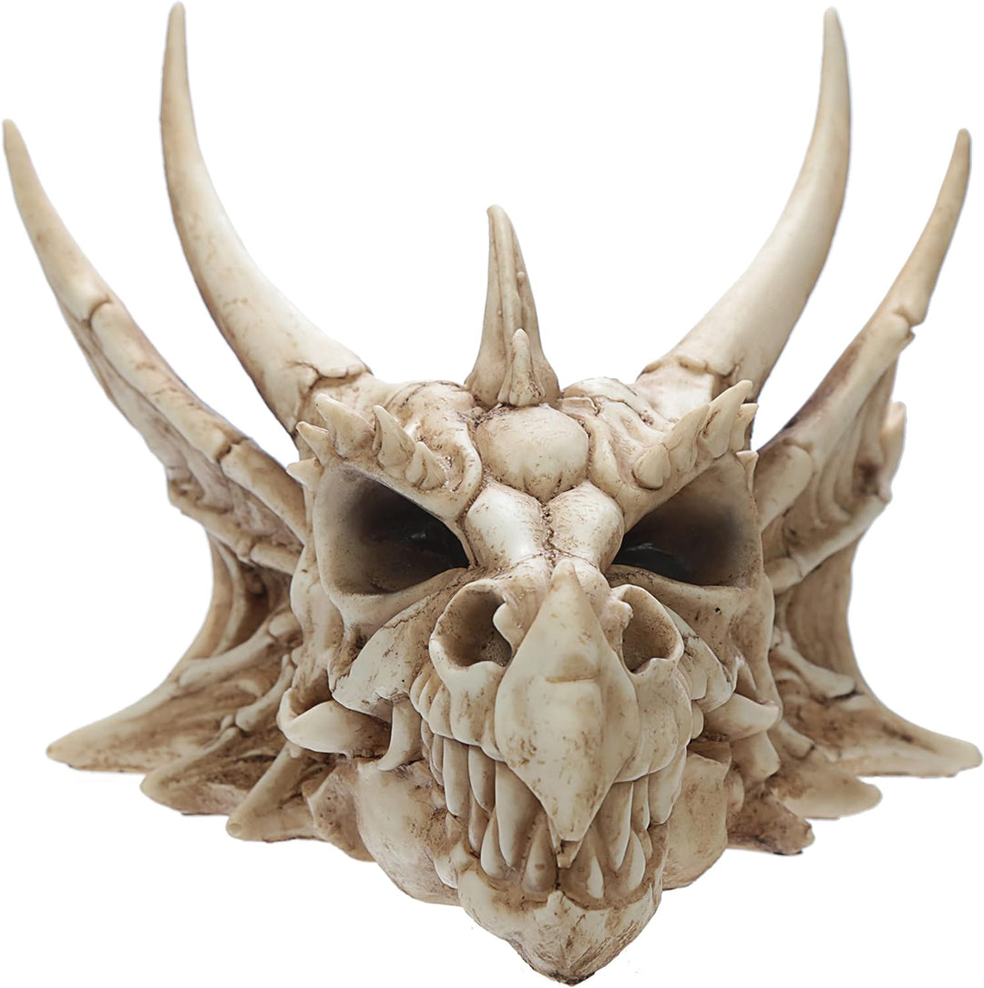 Puckator Dekofigur Drachen Totenkopf, Kunstharz, gemischt, Height 16.5cm Width 22.5cm Depth 25cm