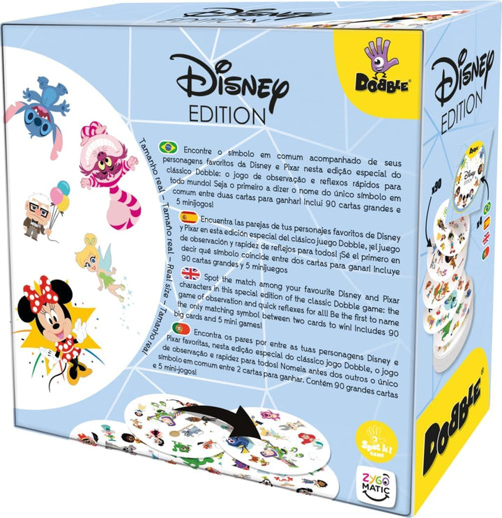 Zygomatic Dobble Disney Edition, Action- und Reflexionskarten für Erwachsene und Kinder, ab 6 Jahren