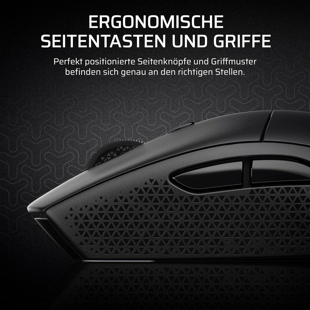 Corsair M55 Wireless Leichte FPS-Gaming-Maus – 2,4GHz & Bluetooth – 24.000 DPI – Langlebige Lebensda