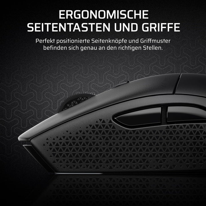 Corsair M55 Wireless Leichte FPS-Gaming-Maus – 2,4GHz & Bluetooth – 24.000 DPI – Langlebige Lebensda