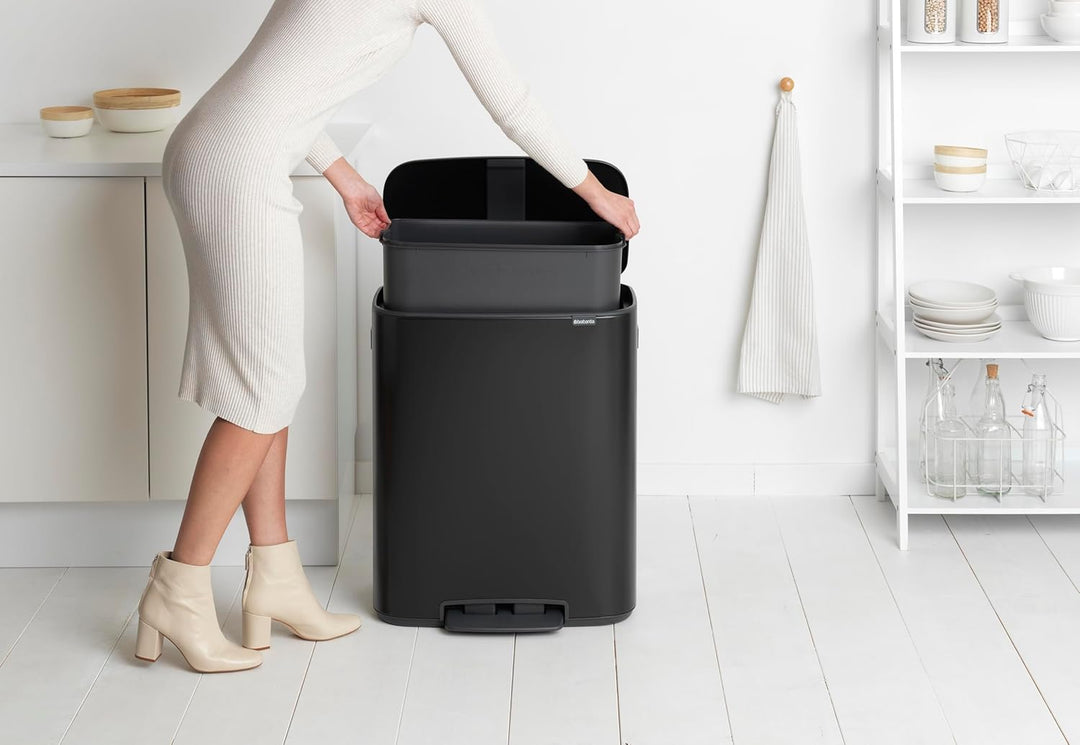Brabantia Bo Treteimer, 60L 1 Inneneimer (60L) Matt Black, 1 Inneneimer (60L) Matt Black