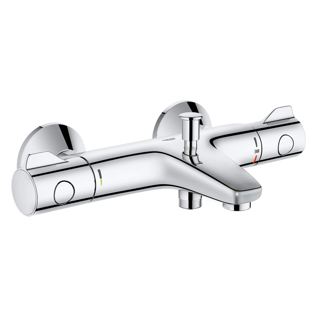 GROHE Grohtherm 800 - Thermostat- Wannenbatterie (inkl. Auslauf mit Mousseur, Sicherheitssperre bei