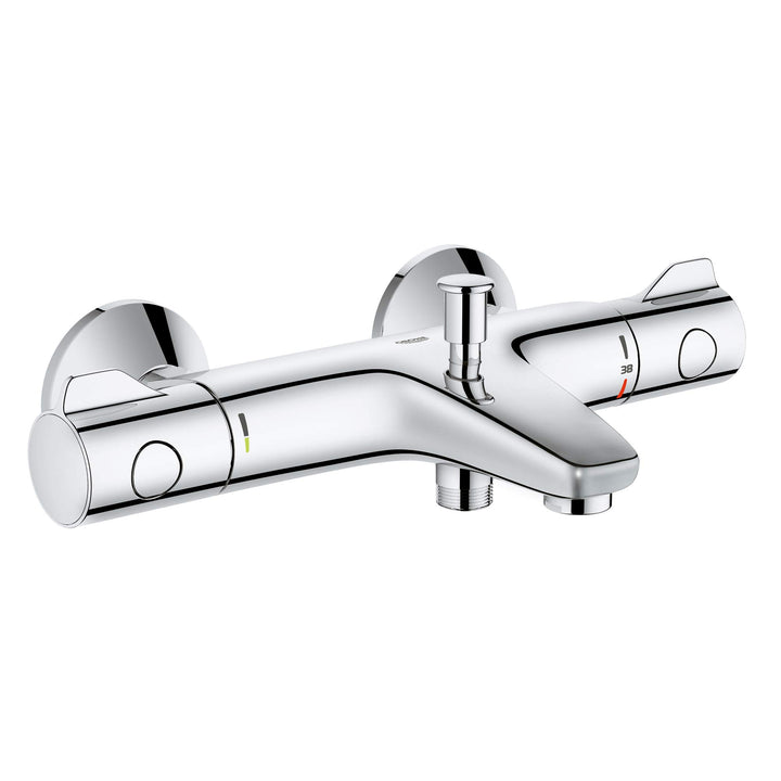GROHE Grohtherm 800 - Thermostat- Wannenbatterie (inkl. Auslauf mit Mousseur, Sicherheitssperre bei
