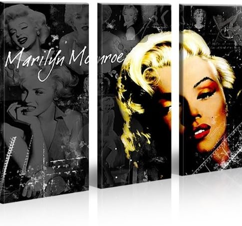 islandburner Bild Bilder auf Leinwand Marilyn Monroe Kollage XXL Poster Leinwandbild Wandbild Dekoar