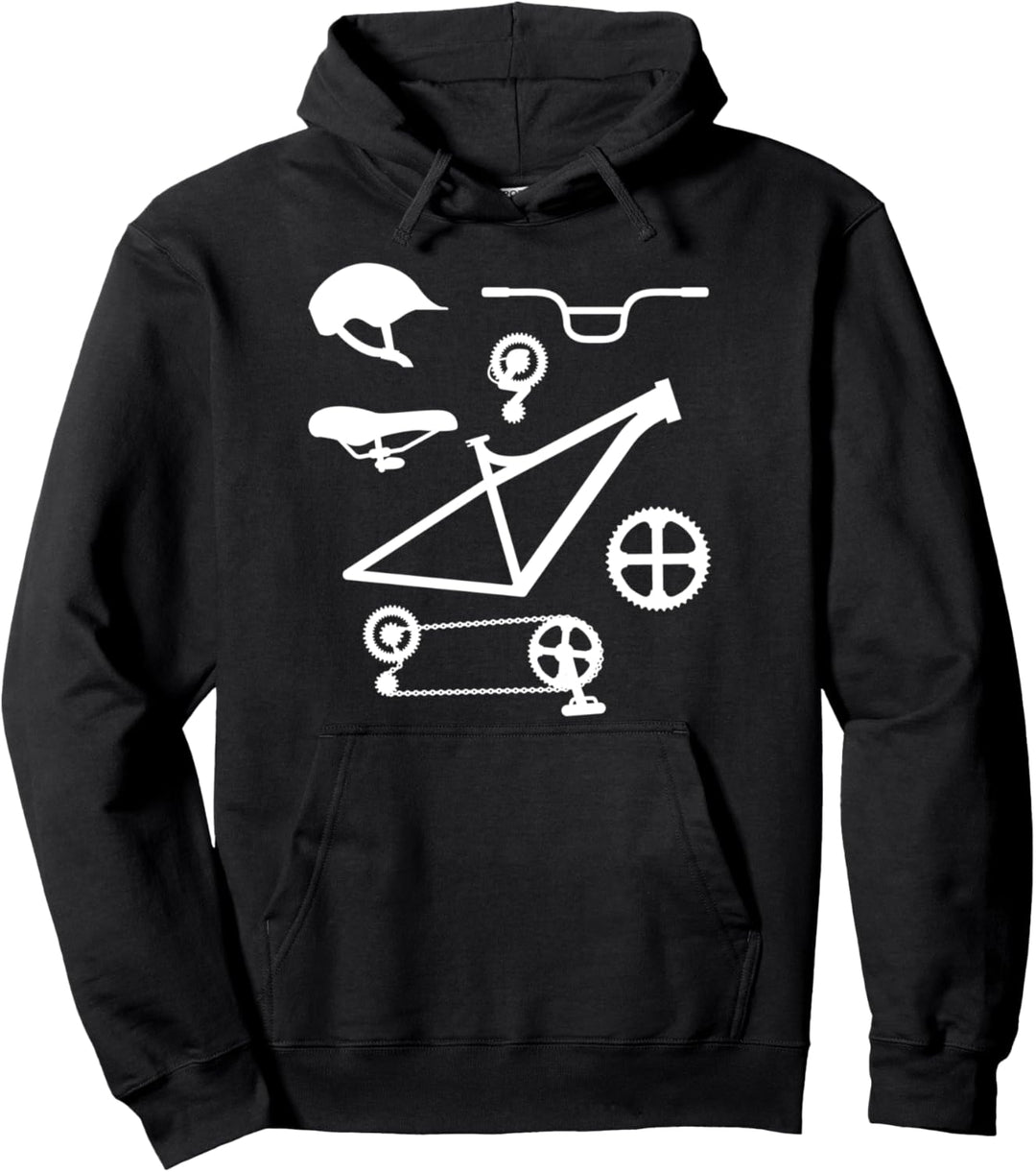 Fahrrad Teile Radfahrer Radfahren Radsport Sportler Geschenk Pullover Hoodie
