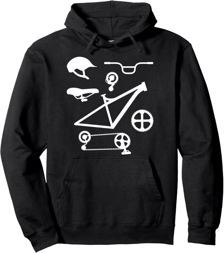 Fahrrad Teile Radfahrer Radfahren Radsport Sportler Geschenk Pullover Hoodie