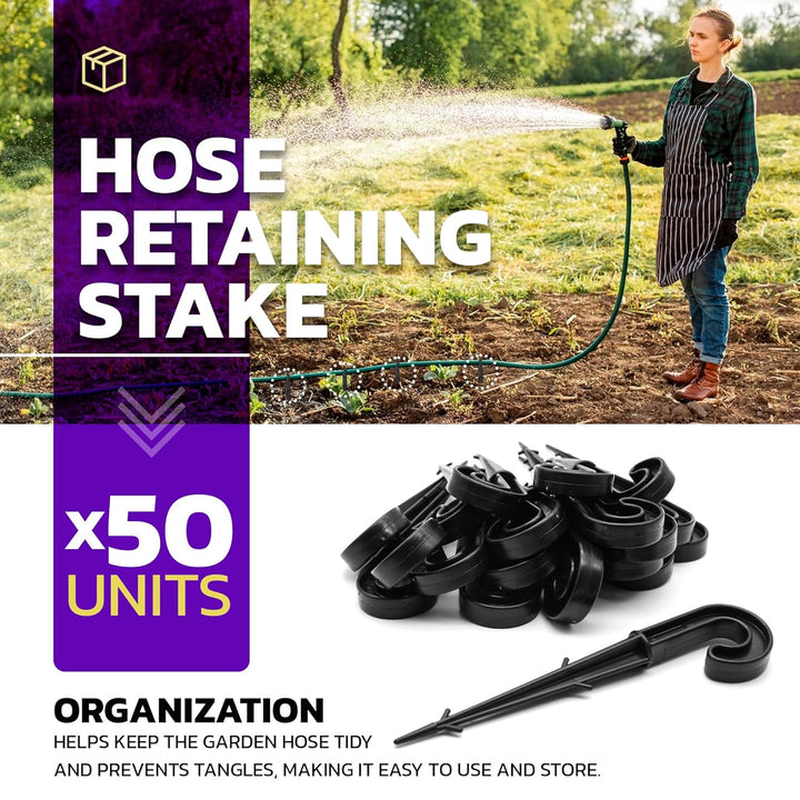 DOJA Barcelona | Schlauch Anker Bewässerung | Packung 50 | 16-20mm Ø | Gartenschlauch Halterung | Ga