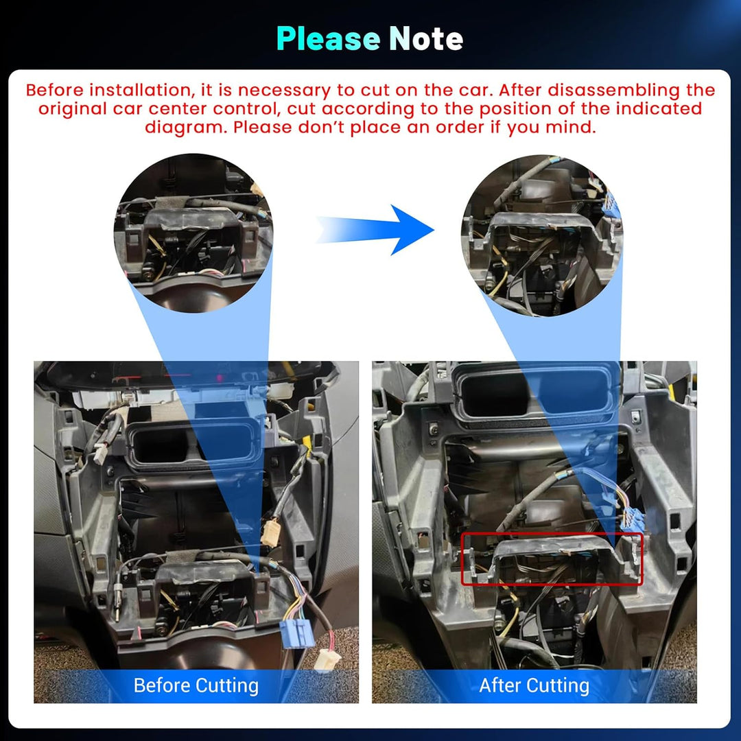 Hikity 4+64GB Android 15 Autoradio für Toyota Yaris/Vizi 2005-2011 Mit Wireless Carplay Android Auto