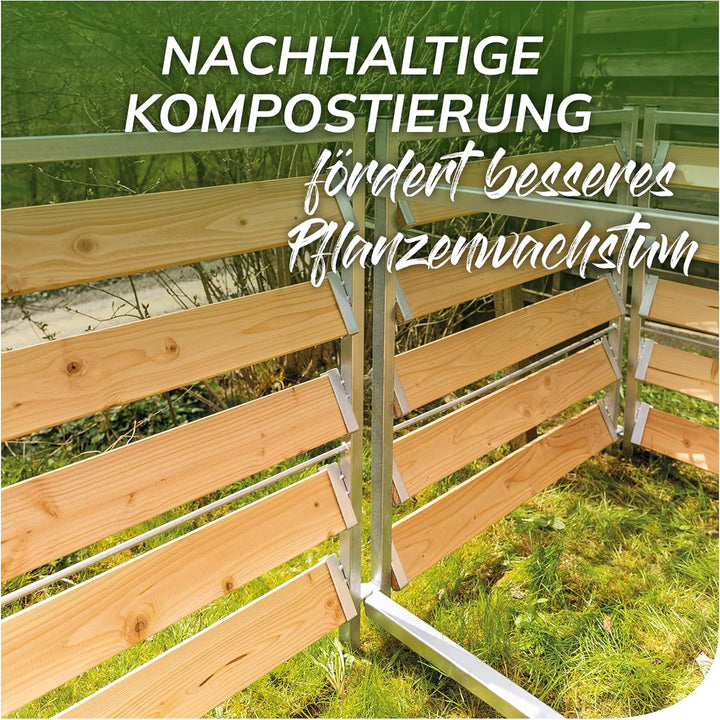 bellissa – Erweiterungsset Komposter für Garten 102x5.4x100 cm – Seitenteile & Verbindungsstreben in