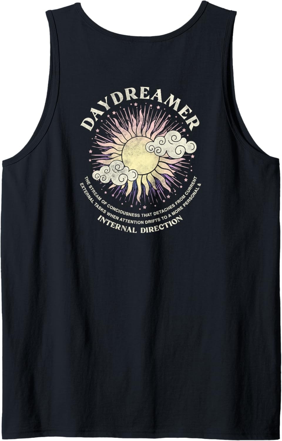 Daydreamer Sun Burst Front Back Design Tank Top