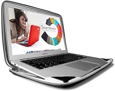 COZI CLNR1309 Leder SmartSleeve für MacBook 33 cm (13 Zoll) schwarz