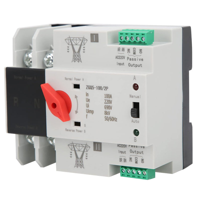 Dual Power Automatic Transfer Switch, Unterbrechungsfreier 2-Wege-Controller ZGQ5-100 / 2P 220-V-Din