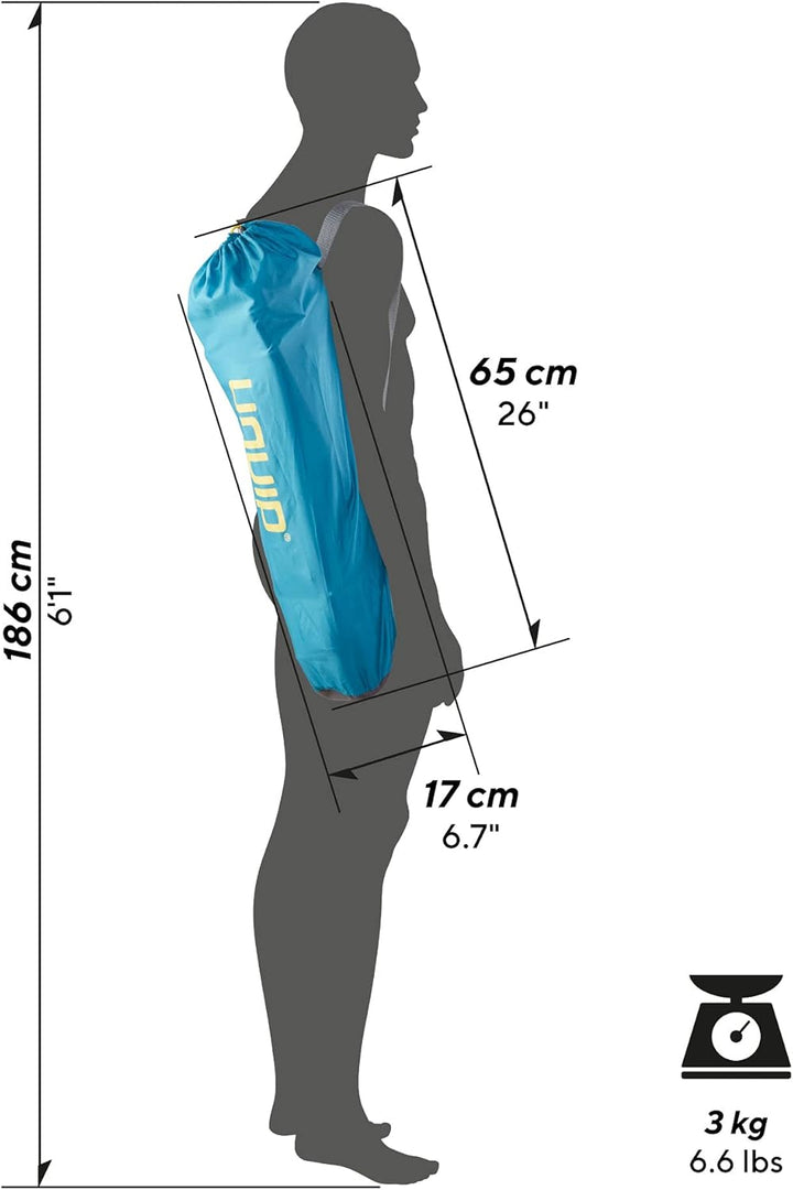 Uquip Campingbedarf, Stahl, Rip Stop Polyester 600 D, Blau, Standard
