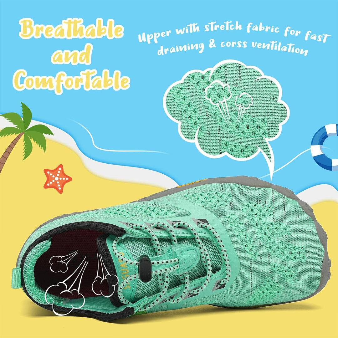 SAGUARO Kinder Barfussschuhe Schnell Trocknend Badeschuhe, 24-36 EU 27 EU Grün, 27 EU Grün