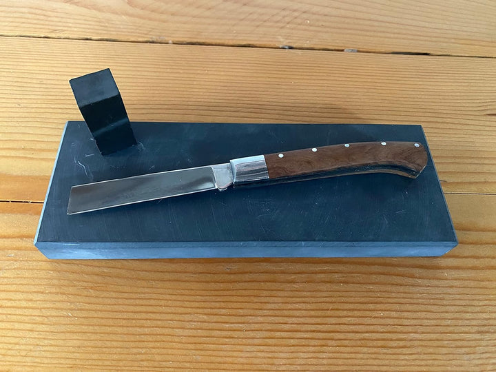 NERO ARDESIA Natürlicher Schieferstein zum Schleifen von Rasiern und Klingen, Schwarz