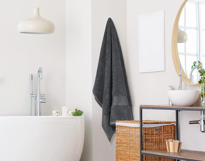 Utopia Towels - 2er Grosses Badetuch mit Aufhänger - 100% gekämmte ringgesponnene Baumwolle, sehr sa