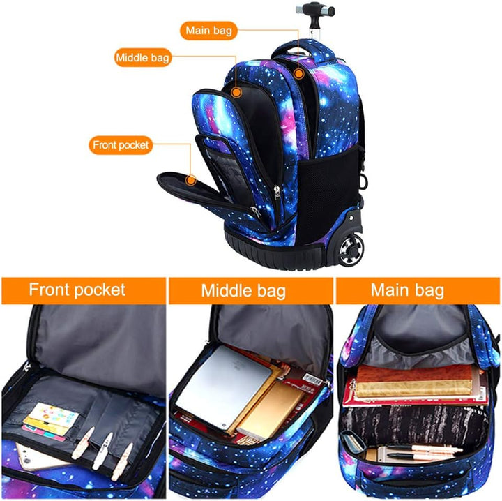CONPHERON Trolley Rucksack Schulrucksack Schüler Multifunktionaler Rucksack Schultaschen Koffer Lapt