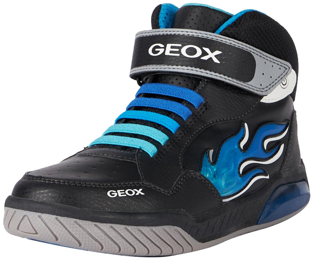 Geox Jungen J Inek BoySneaker 27 EU Black Lt Blue, 27 EU Black Lt Blue